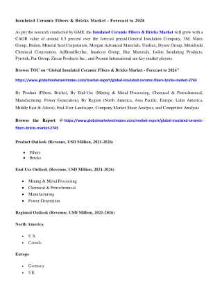COVID-19 Impact on Global Insulated Ceramic Fibers & Bricks Market