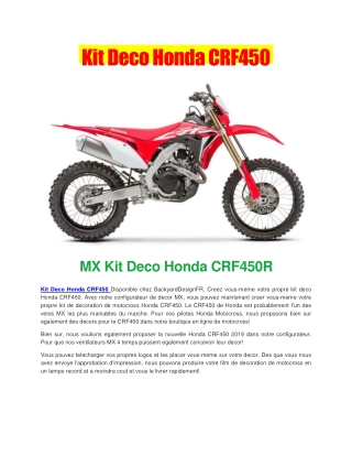 Kit Deco Honda CRF450