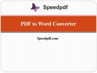 Free PDF to Word Tool - Speedpdf.com
