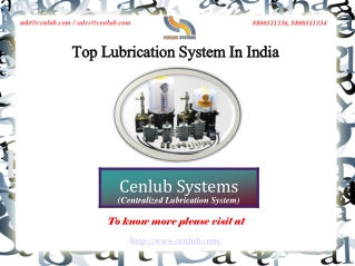 Top Lubrication System In India