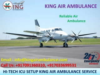 Hire ICU Air Ambulance Service in Patna and Ranchi at Low-Fare by King