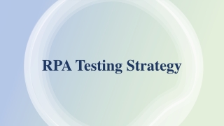 RPA Testing Strategy | V2Soft Best Robotic Process Automation Testing Provider