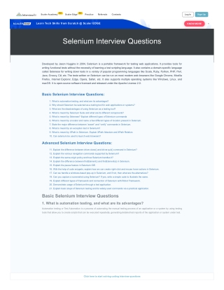 Selenium Interview Questions and Answers (2021)