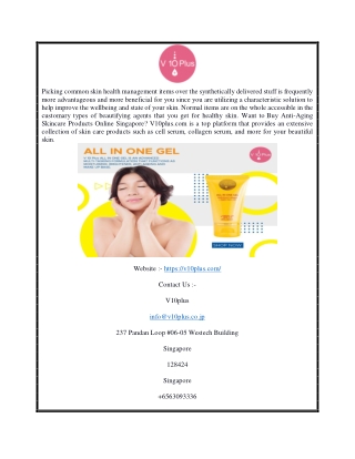 Organic Skincare Products Online in Singapore | V10plus.com