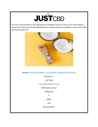 CBD Gummies | Justcbdstore.com