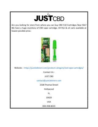 Vape Cartridge | Justcbdstore.com