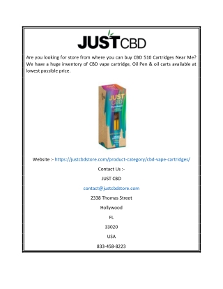 CBD Cartridge | Justcbdstore.com