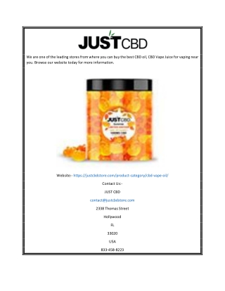 CBD Vape Juice | justcbdstore.com