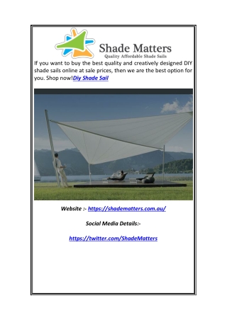 DIY Shade Sail | Shadematters.com.au