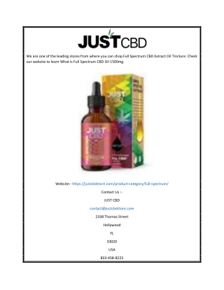 Full Spectrum CBD | Justcbdstore.com