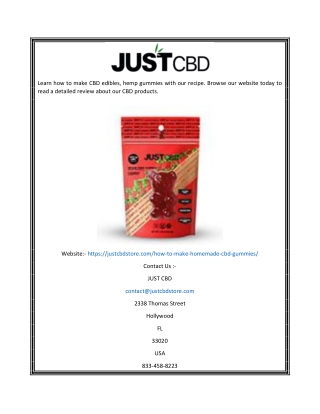 How To Make CBD Gummies | Justcbdstore.com