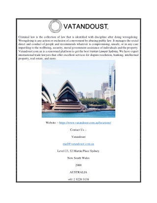 Iranian Lawyer Sydney | Vatandoust.com.au