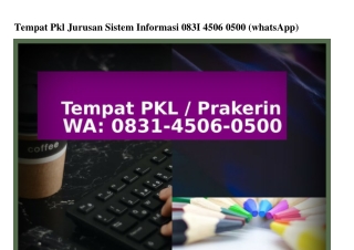 Tempat Pkl Jurusan Sistem Informasi 083I•4506•0500{WhatsApp}