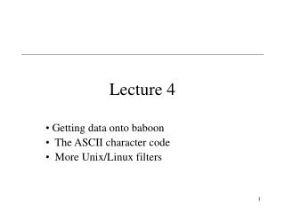 Lecture 4