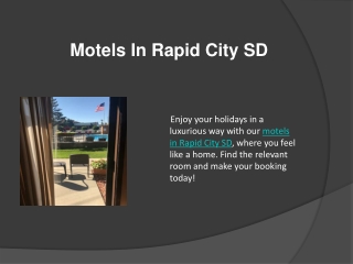Motels In Rapid City SD