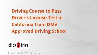 Driving Course to Pass Driver’s License Test in California from DMV Approved Driving School