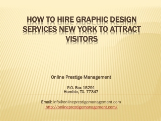 How to Hire Graphic Design Services New York to Attract Visitors