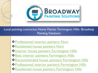 Residential house painters Novi