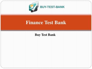 Finance Test Bank | Buy Test Bank