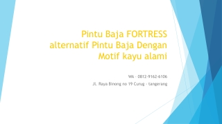 WA 0812-9162-6106 (FORTRESS) Jual Pintu Rumah Minimalis Warna Putih