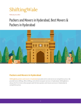 Packers and Movers in Hyderabad, Best Packers & Movers in Hyderabad