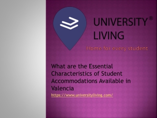 What are the Essential Characteristics of Student Accommodations Available in Valencia