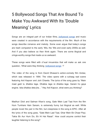 Bollywood Songs