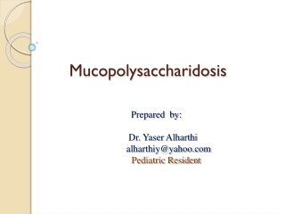 Mucopolysaccharidosis , ppt