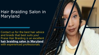 Hair Braiding Salon in Maryland