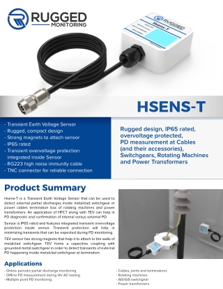 Partial Discharge Sensors | HSENS-T | Rugged Monitoring