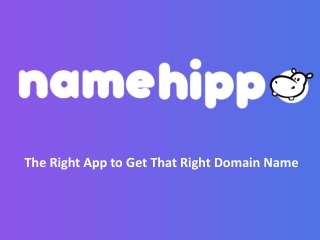 The right app to get that right domain name.