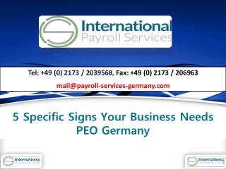 5 Specific Signs Your Business Needs PEO Germany