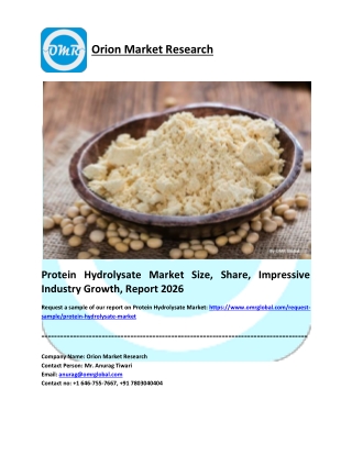 Protein Hydrolysate Market Trends, Research Report, Growth, Opportunities, Forecast 2020-2026