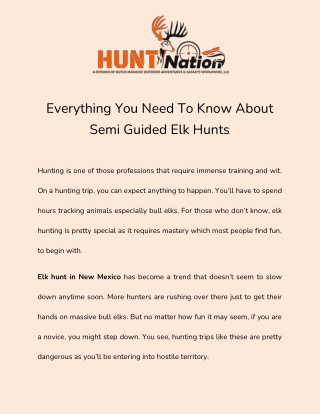 New Mexico Elk Outfitters | Hunt Nation