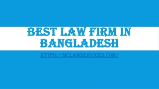 Best law firm in Bangladesh