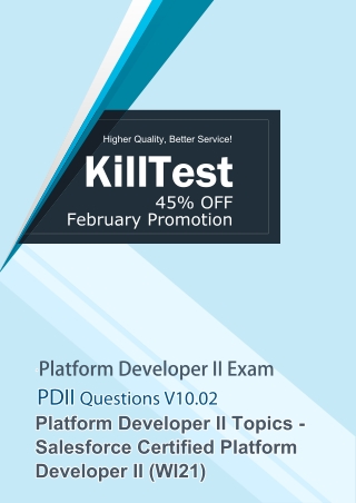 Salesforce Updated Platform Developer PDII Test Questions V10.02 Killtest
