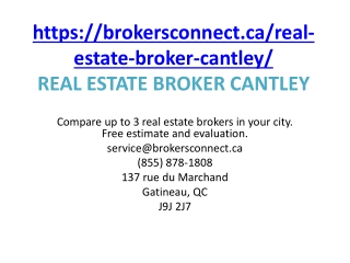 REAL ESTATE BROKER CANTLEY