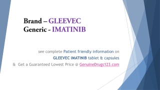 Imatinib Gleevec Cost, Dosage, Uses, Side effects