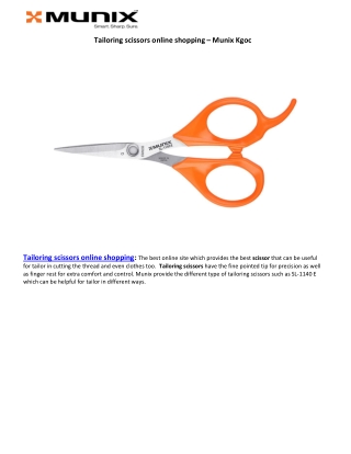 Tailoring Scissors Online Shopping– Munix Kgoc