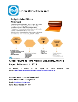 Global Polyimide Films Market Trends, Size, Competitive Analysis and Forecast 2019-2025