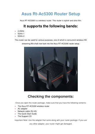 Solved: Asus Rt-Ac5300 Router Setup |Easy Steps