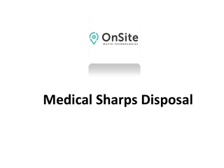 Medical Sharps Disposal