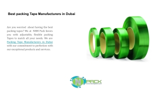 Best packing Tape Manufacturers in Dubai