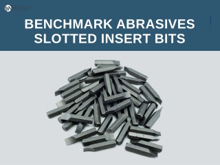 Benchmark Abrasives Slotted Insert Bits