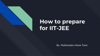 How to prepare for IIT-JEE