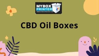 CBD Oil Boxes