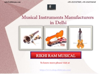 Top Musical Instruments Manufacturers in Delhi