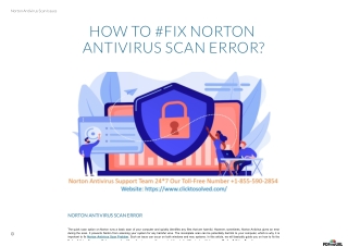 HOW TO FIX NORTON ANTIVIRUS SCAN ERROR?