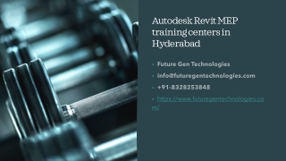 autodesk revit mep training centres in Hyderabad