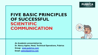 Five basic principles of successful scientific communication – Pubrica